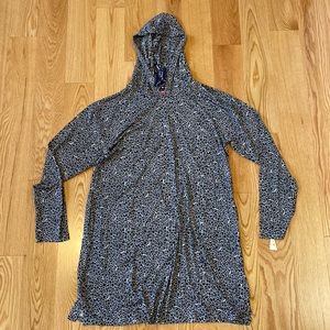 Betsy Johnson | leopard soft hooded tunic size M